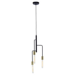 Orsina Dual-Tone Pendant Ceiling Lamp In Black & Gold, Trio Downlight With Silhouette, Modern Statement Fixture - thumbnail 3