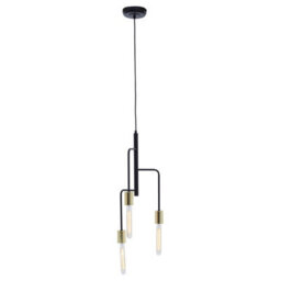 Orsina Dual-Tone Pendant Ceiling Lamp In Black & Gold, Trio Downlight With Silhouette, Modern Statement Fixture - thumbnail 2