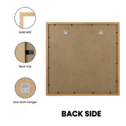 "AK Frames Sleek 22X22"" Oak Thin Modern Picture Frame - Slim And Design For Posters, Prints And Photos - Elegant Wall Frame Decor" - thumbnail 2