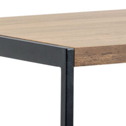 Wyld Haus Barbados 4-Seater Natural Oak Effect Bar Table Set With Bench & 2 Stools, Black Steel Frame - thumbnail 6