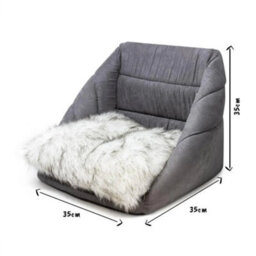 All Pond Solutions All Pet Solutions 3-In-1 Dog / Cat Cube Bed - Grey - thumbnail 2