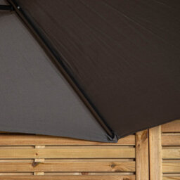 Samuel Alexander 2.7M Grey Havana Garden Patio Parasol With Crank Handle - thumbnail 9