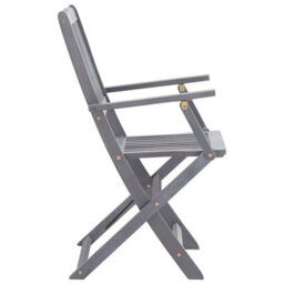 Berkfield Folding Outdoor Chairs 2 Pcs Solid Acacia Wood - thumbnail 4