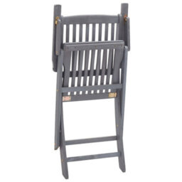 Berkfield Folding Outdoor Chairs 2 Pcs Solid Acacia Wood - thumbnail 7