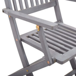 Berkfield Folding Outdoor Chairs 2 Pcs Solid Acacia Wood - thumbnail 8