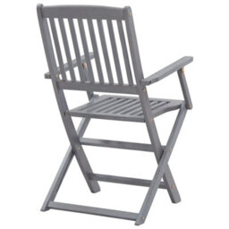 Berkfield Folding Outdoor Chairs 2 Pcs Solid Acacia Wood - thumbnail 5