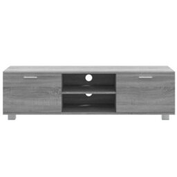 Berkfield Tv Cabinet Grey Sonoma 140X40.5X35 Cm Engineered Wood - thumbnail 4