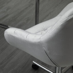 Vinsetto Velvet Home Office Chair Desk Chair With Adjustable Height, Grey - thumbnail 8