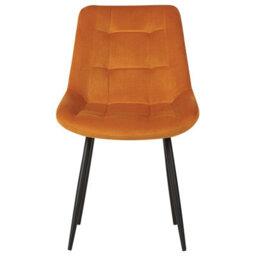 Beliani Set Of 2 Dining Chairs Melrose Velvet Orange - thumbnail 5