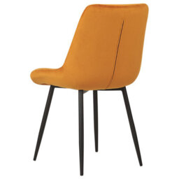 Beliani Set Of 2 Dining Chairs Melrose Velvet Orange - thumbnail 6