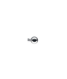 Unknown 28mm Fixed Length Metal Eyelet Curtain Pole Set In Chrome - Met Ball Finial, 110Cm - thumbnail 2