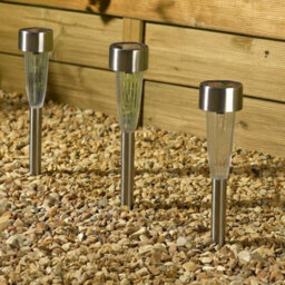 Pluto Packaging 12 X Solar Fluted Marker Light Warm White Led Outdoor Pathway Garden Lights - thumbnail 2