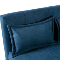 More4Homes Harper 2 Seater Folding Clic Clac Fabric Sofa Bed In Blue - thumbnail 7