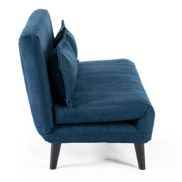 More4Homes Harper 2 Seater Folding Clic Clac Fabric Sofa Bed In Blue - thumbnail 4