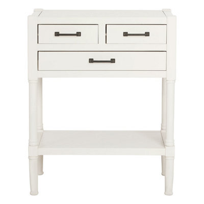 Orsina Pearl White Console Table For Hallway, Pine Wood  Wood Table For Home Décor With 3 Drawers - image 1