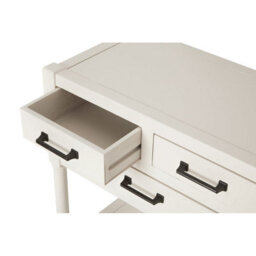 Orsina Pearl White Console Table For Hallway, Pine Wood  Wood Table For Home Décor With 3 Drawers - thumbnail 6