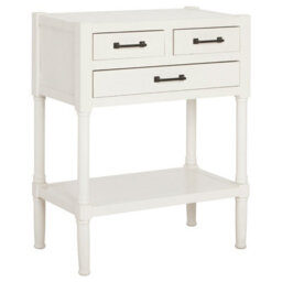 Orsina Pearl White Console Table For Hallway, Pine Wood  Wood Table For Home Décor With 3 Drawers - thumbnail 2
