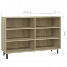 Berkfield Sideboard Sonoma Oak 103.5X35X70 Cm Engineered Wood - thumbnail 6