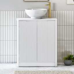 Royal Bathrooms Avenza 700mm Matt White Floor Standing Bathroom Vanity Unit 2 Door With Breeze Basin - thumbnail 1