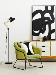 Orsina Highly Manoeuvrable Black Floor Lamp, Sturdy Design Bedroom Floor Lamp, Contemporary Sleek Modern Lamp - thumbnail 5