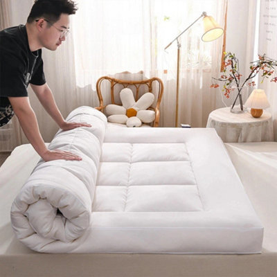 4Inch/10Cm Deep Thick Hotel Quality Mattress Topper Anti Allergy Soft Touch Bounce Back Comfort Mattress Enhancer - image 1