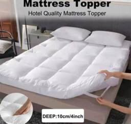 4Inch/10Cm Deep Thick Hotel Quality Mattress Topper Anti Allergy Soft Touch Bounce Back Comfort Mattress Enhancer - thumbnail 2