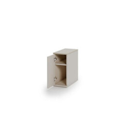 Arte Charlie Ch-27 Bedside Tables 23 Cm Set Of Two In Cashmere - Ultra-Narrow Nightstands With Door Storage - thumbnail 2