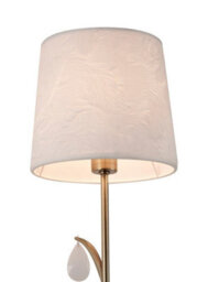 Luminosa Lighting Luminosa Andrea Wall Light, Antique Brass, White Shades, White Crystal Droplets - thumbnail 4