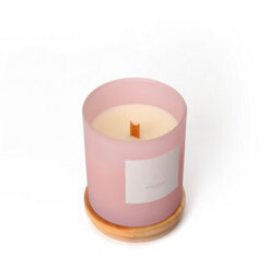 Aroma Naturals Frosted Decadence Glass Candle - Pink Cherry & Vanilla Scent - thumbnail 3