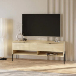 Arte Ore 41 Tv Cabinet 140 Cm In Oak Lindberg - Warm Wood-Effect Tv Unit With Practical Open Storage - thumbnail 1