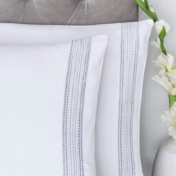Appletree Embroidered Band 100% Cotton Embroidered Duvet Cover Set - thumbnail 2