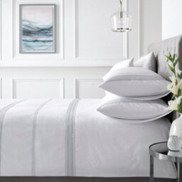 Appletree Embroidered Band 100% Cotton Embroidered Duvet Cover Set - thumbnail 1