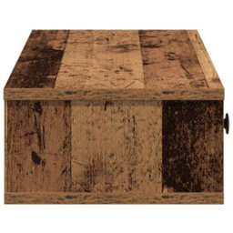 Berkfield Durable Wall Shelf With Drawers Old Wood 60X25X15 Cm Engineered Wood - thumbnail 5
