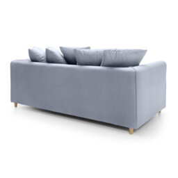 Abakus Direct Chicago Velvet 3 Seater Sofa In Silver Blue - thumbnail 3