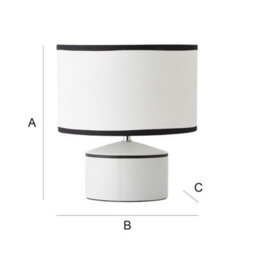 Valuelights Julia Black Trim Ceramic Table Lamp With Linen Shade - thumbnail 8