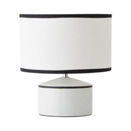 Valuelights Julia Black Trim Ceramic Table Lamp With Linen Shade - thumbnail 6
