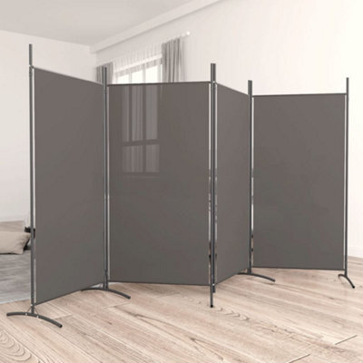 Vidaxl 4-Panel Room Divider Anthracite 346X180 Cm Fabric Room Dividers - image 1