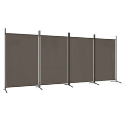 Vidaxl 4-Panel Room Divider Anthracite 346X180 Cm Fabric Room Dividers - thumbnail 2