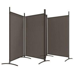 Vidaxl 4-Panel Room Divider Anthracite 346X180 Cm Fabric Room Dividers - thumbnail 4