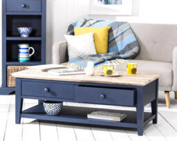 Statement Furniture Florence Coffee Table - Navy Blue - thumbnail 1