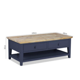 Statement Furniture Florence Coffee Table - Navy Blue - thumbnail 2