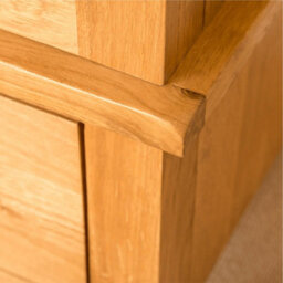 Lanner Oak Large Triple Wardrobe With 2 Drawers - By Roseland Furniture - thumbnail 8