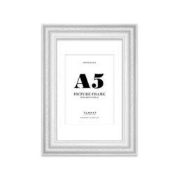 A5 White Ornate Picture Frame (21 X 14.7Cm) With Mount For A6 Poster, Photo, Artwork, Gallery Wall Or Print - thumbnail 1