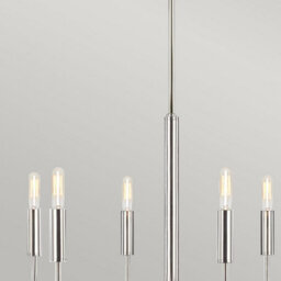 Luminosa Lighting Luminosa Brianna 6 Light Multi Arm Pendant Ceiling Light, Polished Nickel - thumbnail 3