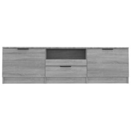 Berkfield Modern Tv Cabinet Grey Sonoma 140X35X40 Cm Engineered Wood - thumbnail 4