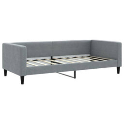 Berkfield Daybed With Trundle And Drawers Light Grey 90X190 Cm Fabric - thumbnail 6