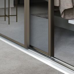 Spacepro Classic Panelled Mirrored Gloss Nickel 2 Door Sliding Wardrobe Door Kit (H)2220mm (W)1793mm - thumbnail 2