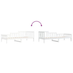 Berkfield Day Bed White 80X200 Cm Solid Wood Pine - thumbnail 8