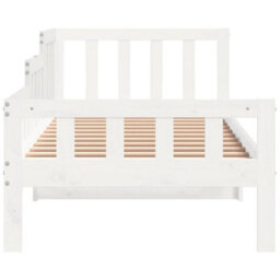 Berkfield Day Bed White 80X200 Cm Solid Wood Pine - thumbnail 6