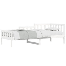 Berkfield Day Bed White 80X200 Cm Solid Wood Pine - thumbnail 3